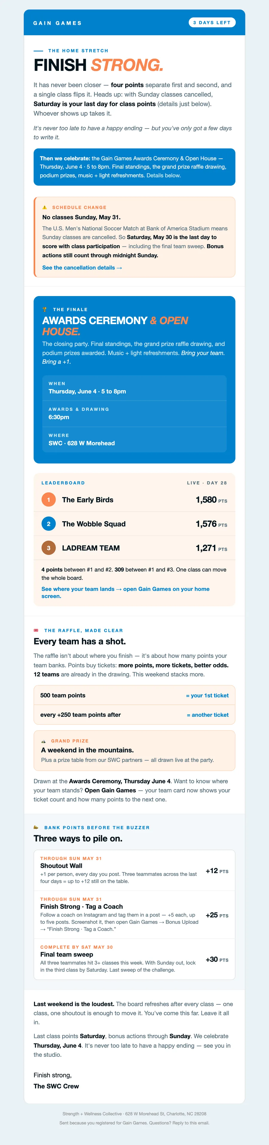 Finish Strong final-push email